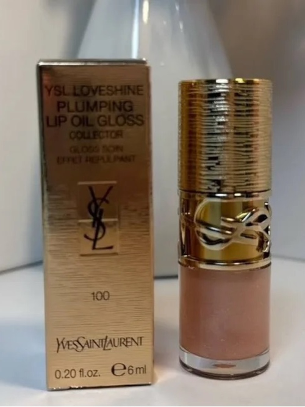 Yves Saint Laurent Lip Oil Gloss Collector - Nude Pink with Gold Cap